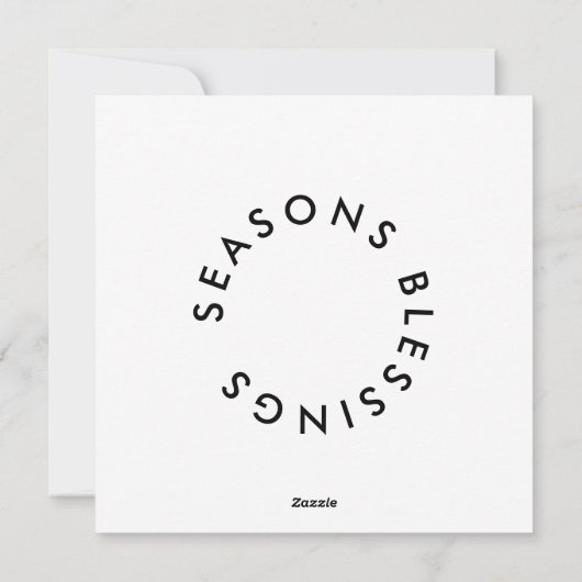 信はっきりした教メリー感謝と感謝賛美& シーズンカード (裏面)