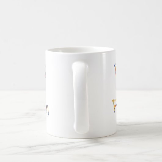 信はっきりした頼して コーヒーマグカップ (ハンドル)