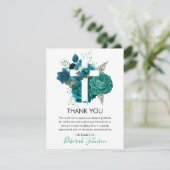 信エレガント頼フローラ葬儀フォトサンキュー サンキューカード (スタンド正面)