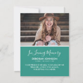 信エレガント頼フローラ葬儀フォトサンキュー サンキューカード (裏面)