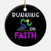 信ランニング教クリスチャンのランナー セラミックオーナメント (裏面)
