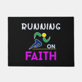 信ランニング教クリスチャンのランナー ドアマット (正面)