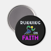 信ランニング教クリスチャンのランナー マグネット (正面/裏面)