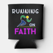 信ランニング教クリスチャンのランナー 缶クーラー (正面)