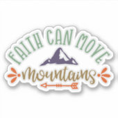 信仰おもしろいは山を単に忠実に動かすことができる シール (正面)