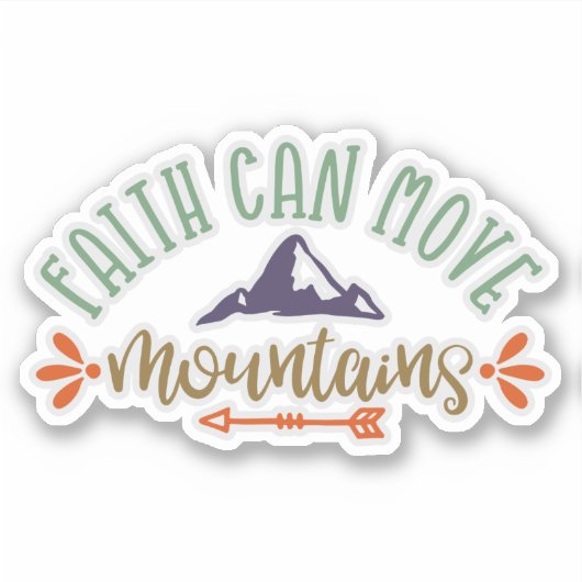 信仰おもしろいは山を単に忠実に動かすことができる シール (正面)