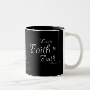 信仰から信仰へ黒gotGod316.com ツートーンマグカップ