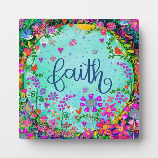 信仰かわいらしフローラ鳥キュイお洒落イーゼル フォトプラーク (正面)