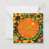 信仰かわいらしフローラ(昆虫)マルハナバチイレリンミニ ノートカード (正面)