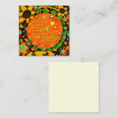 信仰かわいらしフローラ(昆虫)マルハナバチイレリンミニ ノートカード (正面/裏面)