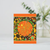 信仰かわいらしフローラ(昆虫)マルハナバチイレリン ポストカード (スタンド正面)