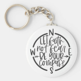 信仰があなたのコンパスキーチェーンであることを恐れないようにしなさい キーホルダー