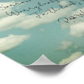 信仰がエマーソン感動的引用文空を見上げる ポスター (角)