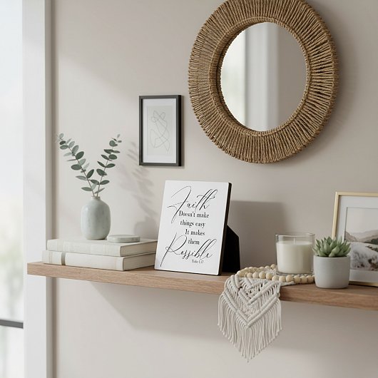 信仰が可能性をもたらす フォトプラーク