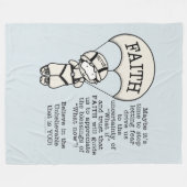 信仰が導く フリースブランケット (正面(横))