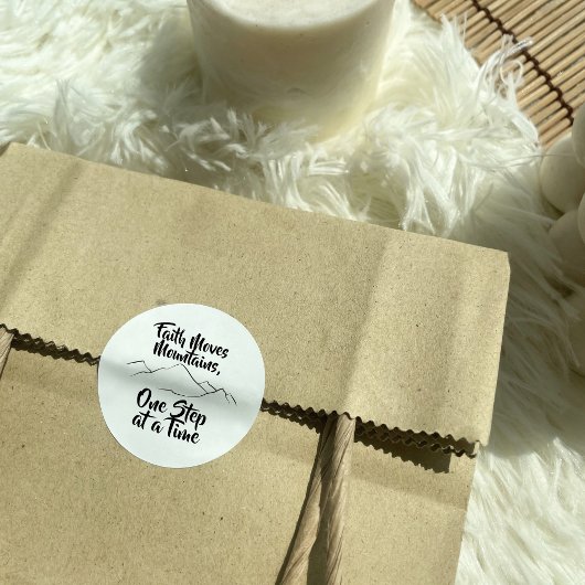 信仰が山のステッカーを移動 ラウンドシール