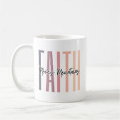 信仰が山の聖句を動かす コーヒーマグカップ (左)