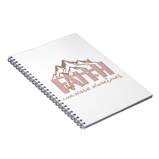 信仰が山を動かすことができるキリスト教スパイラルノート ノートブック (右側)