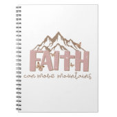 信仰が山を動かすことができるキリスト教スパイラルノート ノートブック (正面)