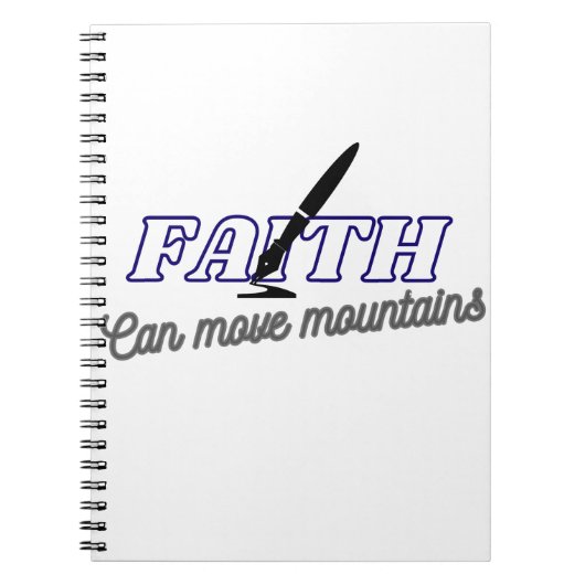 信仰が山を動かすことができるキリスト教手帳 ノートブック (正面)