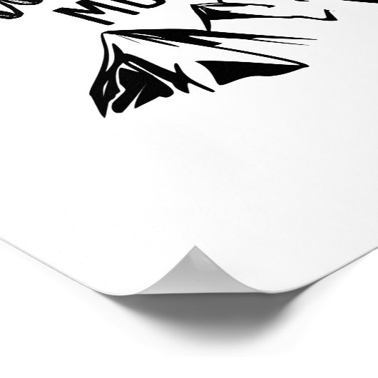 信仰が山を動かすキリスト教のワードアート ポスター (角)