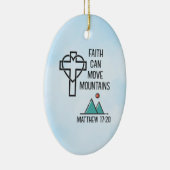 信仰が山を動かすキリスト教聖書引用文 セラミックオーナメント (右)