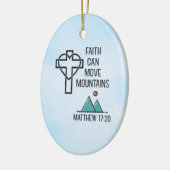 信仰が山を動かすキリスト教聖書引用文 セラミックオーナメント (左)