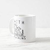 信仰が山を動かすマタイ17:20クリスチャン コーヒーマグカップ (正面左)