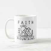 信仰が山を動かすマタイ17:20クリスチャン コーヒーマグカップ (左)