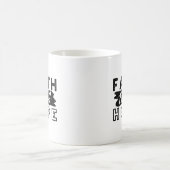 信仰が希望を燃やす 引用句 - 励ましのクリスチャンアート コーヒーマグカップ (中央)