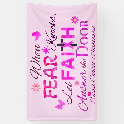 信仰が扉に答える 横断幕 (縦)