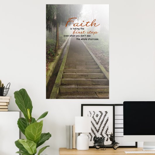 信仰が第一歩を踏み出す ポスター (ホームオフィス)