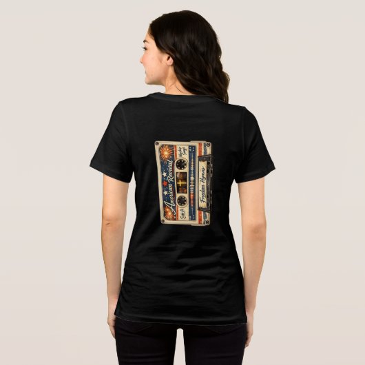 信仰が自由を導く キリスト教愛国デザイン トライブレンドＴシャツ (裏面全面)