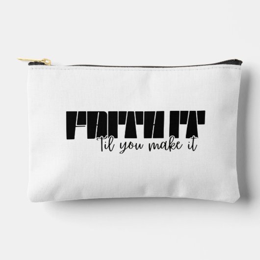 信仰それを作るまで"プリント縫い小さく切る アクセサリーポーチ (正面)