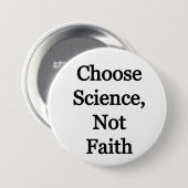 信仰ではなく科学を選ぶ 缶バッジ (正面&裏面)
