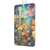 信仰で宇宙をリフレッシュ：クリスチャン・クロス カーエアーフレッシュナー (左)