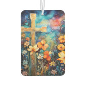 信仰で宇宙をリフレッシュ：クリスチャン・クロス カーエアーフレッシュナー (裏面)