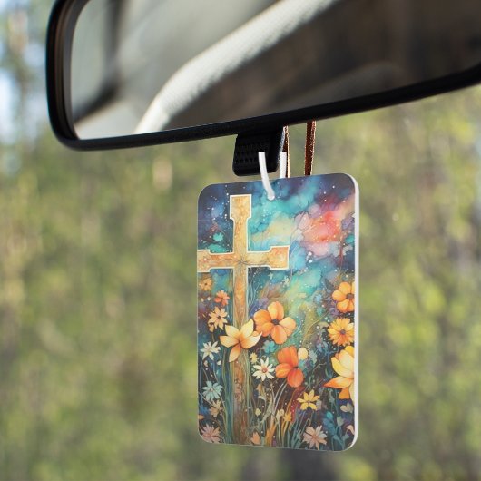 信仰で宇宙をリフレッシュ：クリスチャン・クロス カーエアーフレッシュナー