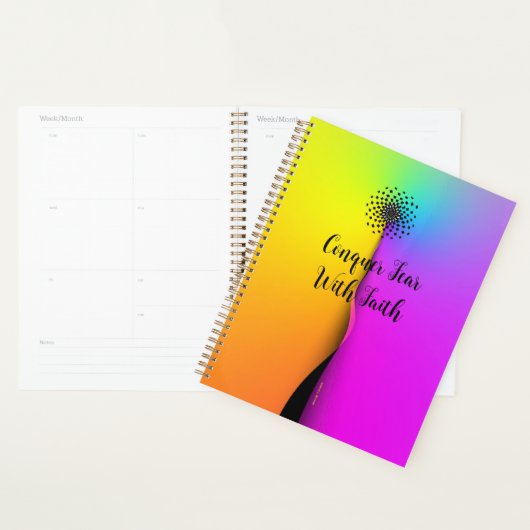 信仰で恐怖を克服するパーソナライズされたプランナー プランナー手帳 (ディスプレー)