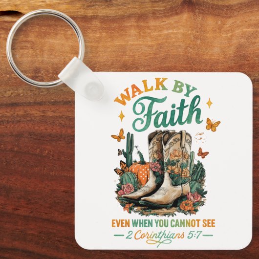 信仰で歩.... キーホルダー (正面)