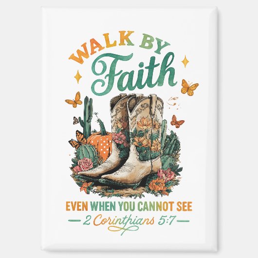 信仰で歩.... マグネット (正面)