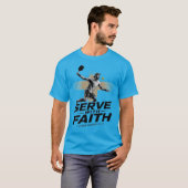 信仰とともにサーブを Christian ピックルボール Tシャツ (正面フル)
