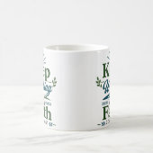 信仰とともに歩み続ける キリスト教の希望の引用 コーヒーマグカップ (中央)