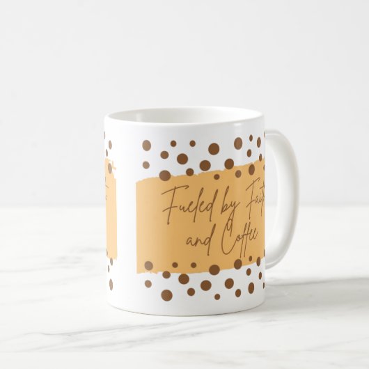 信仰とコーヒーによって煽られる コーヒーマグカップ (正面右)