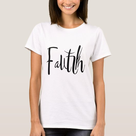 信仰とシンプルスタイルファンキー Tシャツ (正面)