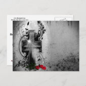 信仰とバラ結婚ゴシックの発表 案内ポストカード (正面/裏面)