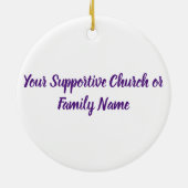 信仰とプライドハンドインハンドレインボープライドクロス セラミックオーナメント (裏面)