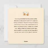 信仰と交友の喜び - オクトーバーフェストTシャツ シーズンカード (裏面)