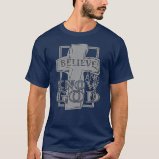 信仰と信念のキリスト教クロス信仰ギフト Tシャツ