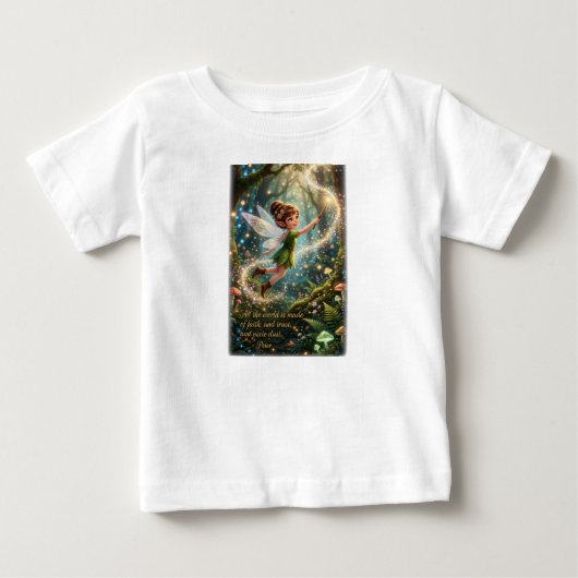 信仰と信頼とピクシーダスト - ベビーTシャツ (正面)